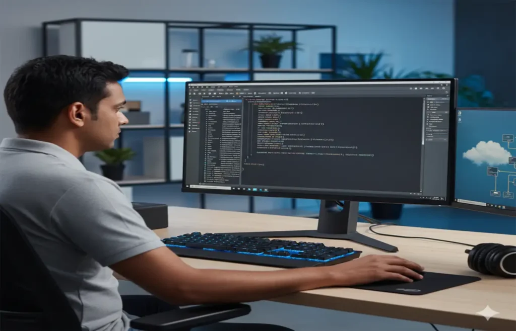 SAP BTP ABAP developer working on real-time cloud ABAP training project