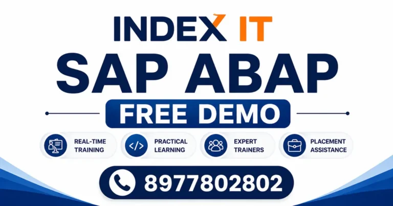 SAP ABAP free demo training by Index IT with real-time concepts and placement support