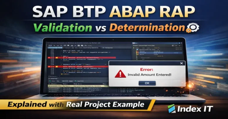 SAP RAP validation vs determination real-time example in ABAP