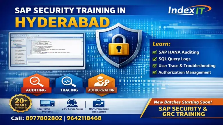 SAP Security auditing tracing and GRC training in Hyderabad with real-time concepts